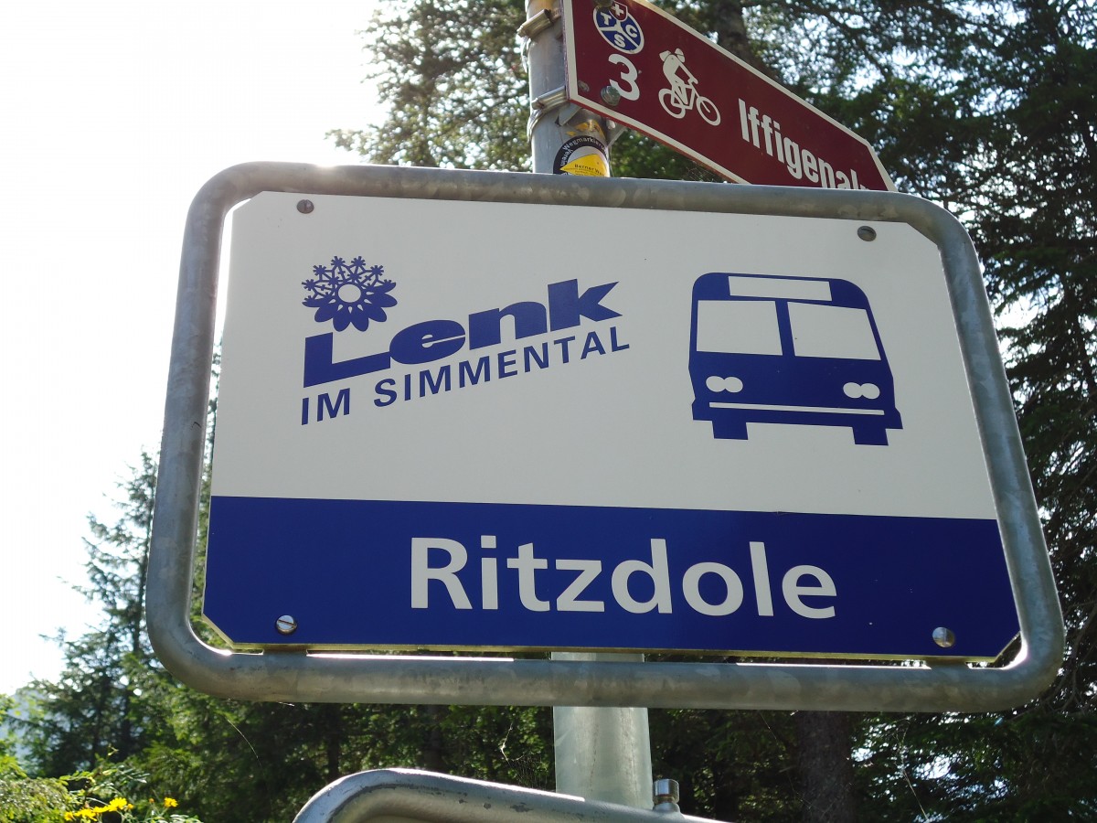 (146'111) - AFA-Haltestelle (LenkBus) - Lenk, Ritzdole - am 28. Juli 2013