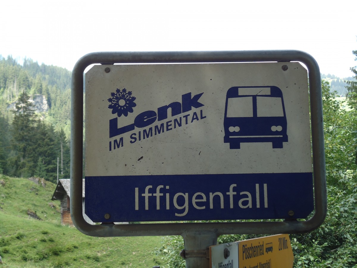 (146'119) - AFA-Haltestelle (LenkBus) - Lenk, Iffigenfall - am 28. Juli 2013