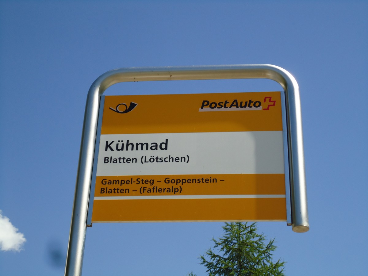(146'242) - PostAuto-Haltestelle - Blatten (Ltschen), Khmad