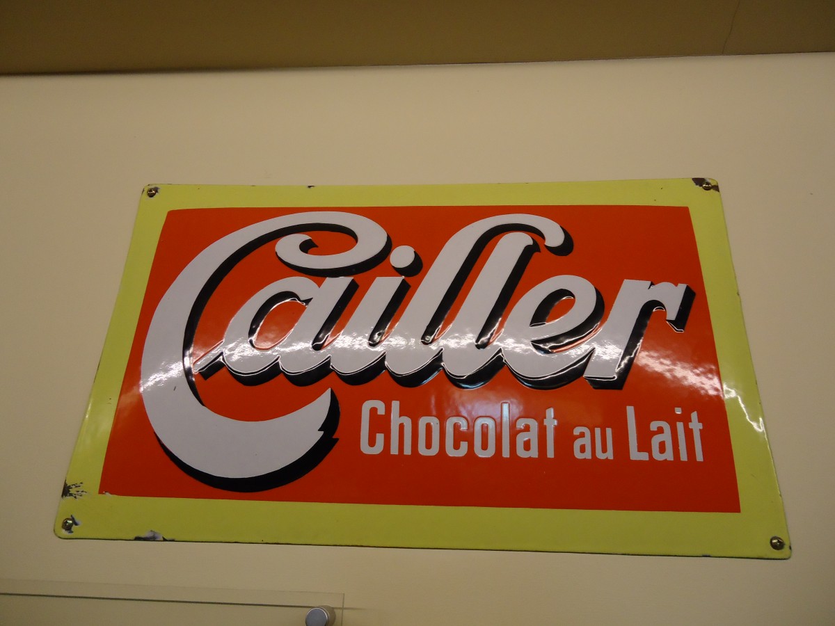 (146'530) - Cailler-Schild am 26. August 2013 in Broc, Nestl