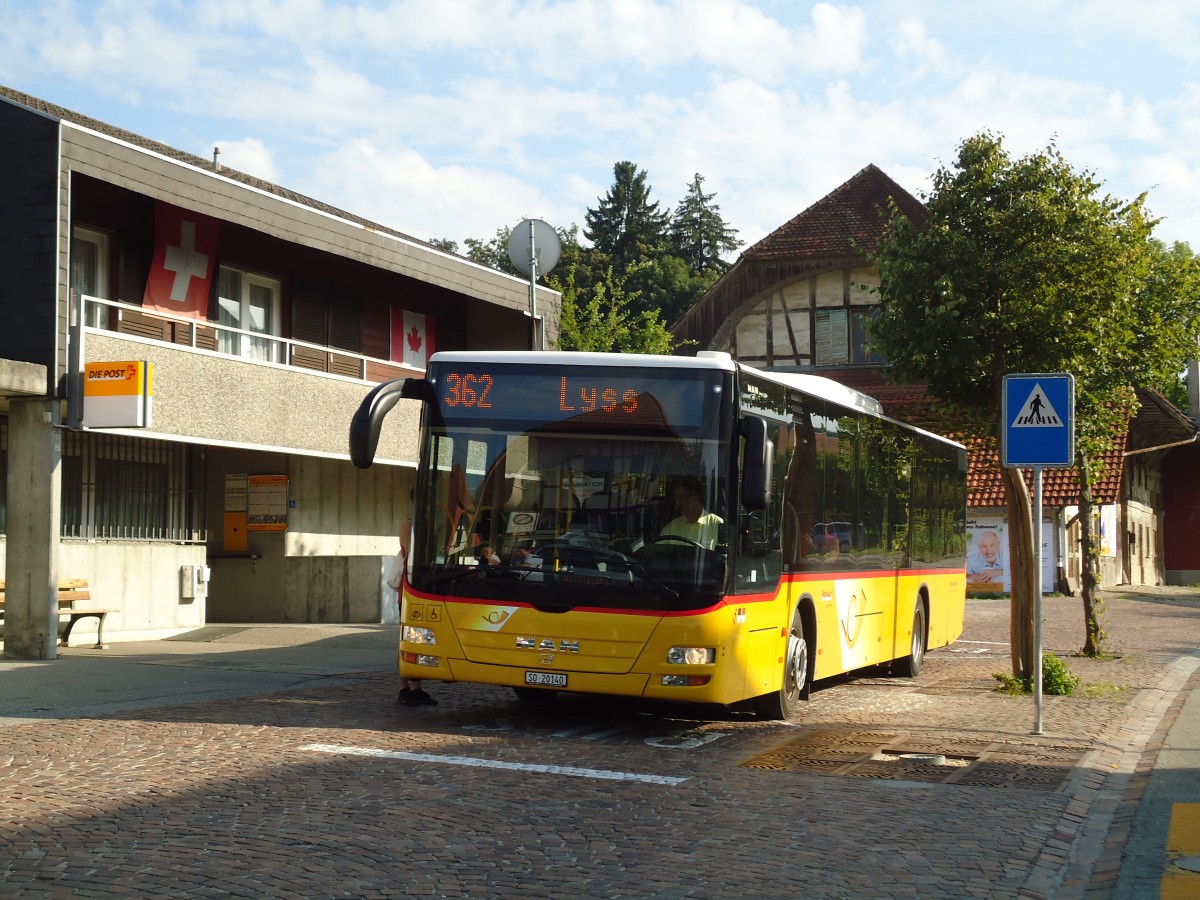 (146'850) - Steiner, Messen - SO 20'140 - MAN am 31. August 2013 in Schnottwil, Post