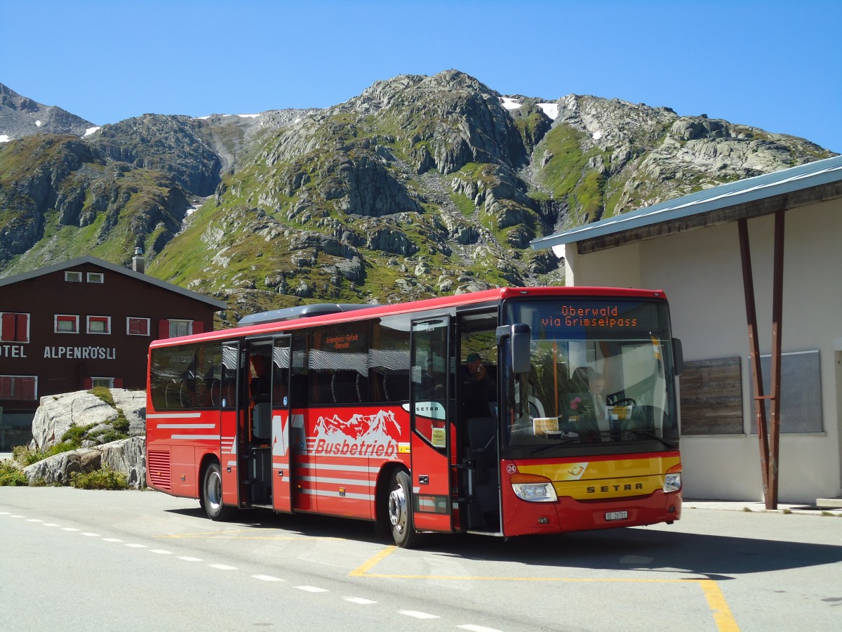 (147'012) - AFA Adelboden - Nr. 24/BE 26'701 - Setra am 2. September 2013 in Grimsel, Passhhe (Einsatz AVG M.)