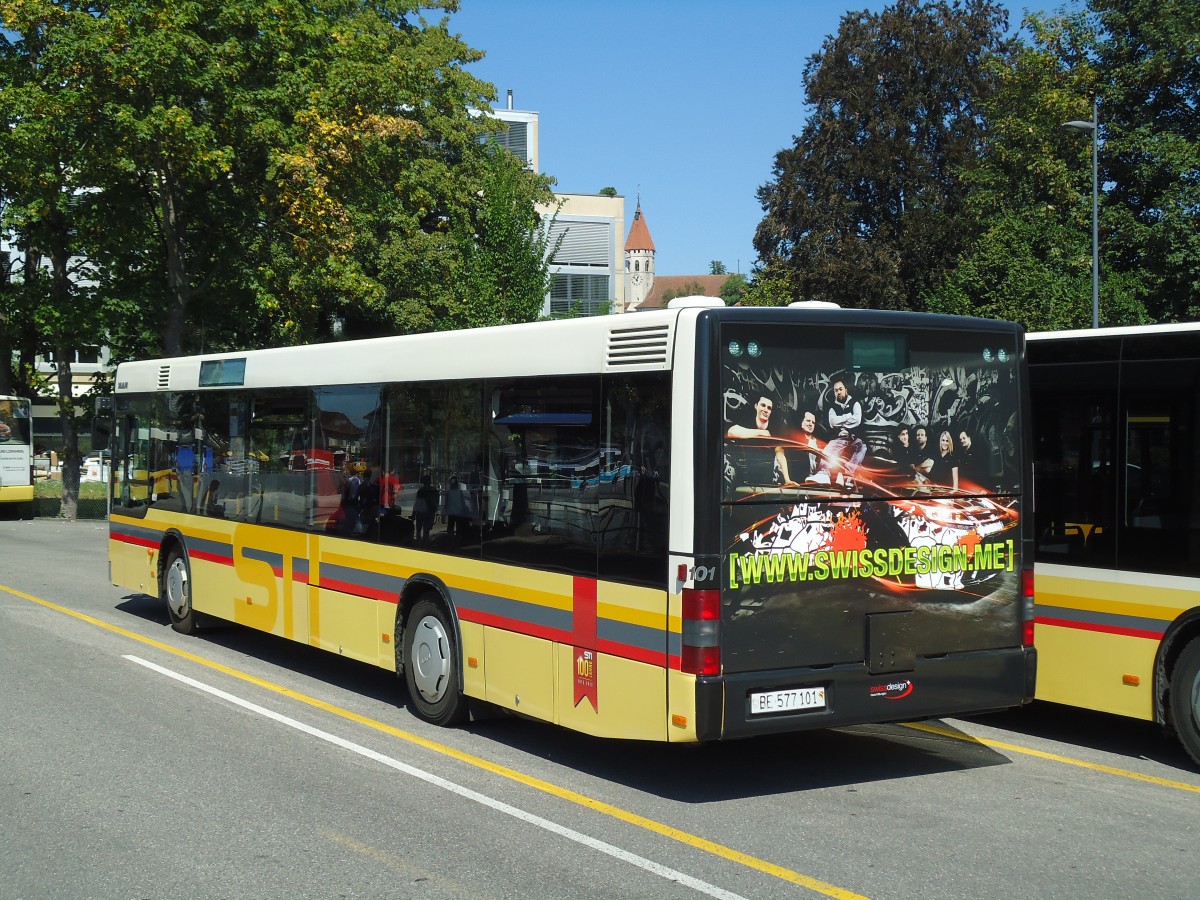 (147'061) - STI Thun - Nr. 101/BE 577'101 - MAN am 5. September 2013 bei der Schifflndte Thun