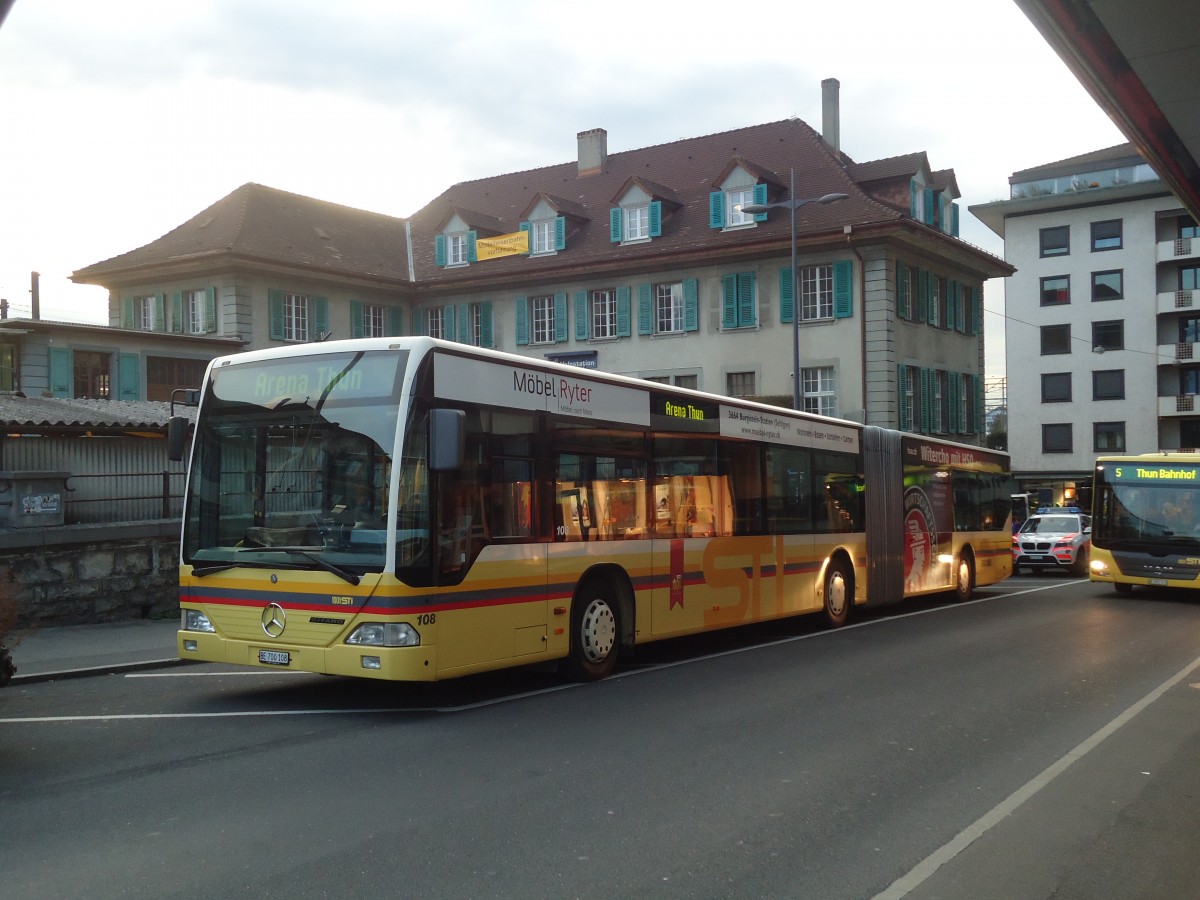 (147'527) - STI Thun - Nr. 108/BE 700'108 - Mercedes am 19. Oktober 2013 in Thun, Rampenstrasse 