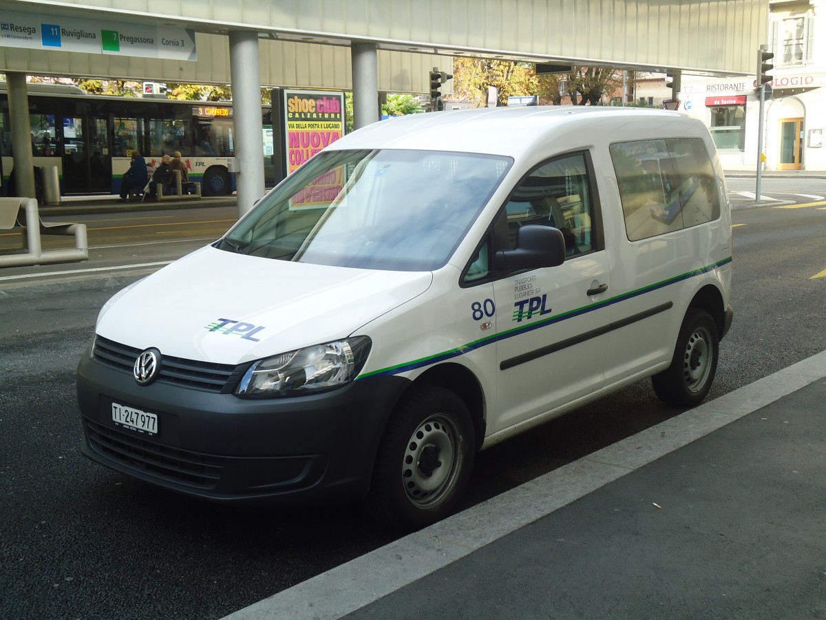 (147'692) - TPL Lugano - Nr. 80/TI 247'977 - VW am 5. November 2013 in Lugano, Centro