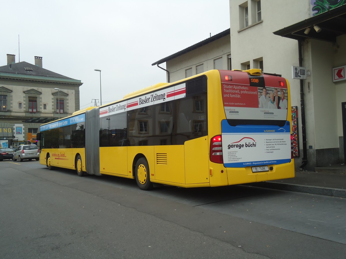 (148'099) - AAGL Liestal - Nr. 88/BL 7486 - Mercedes am 17. November 2013 beim Bahnhof Liestal