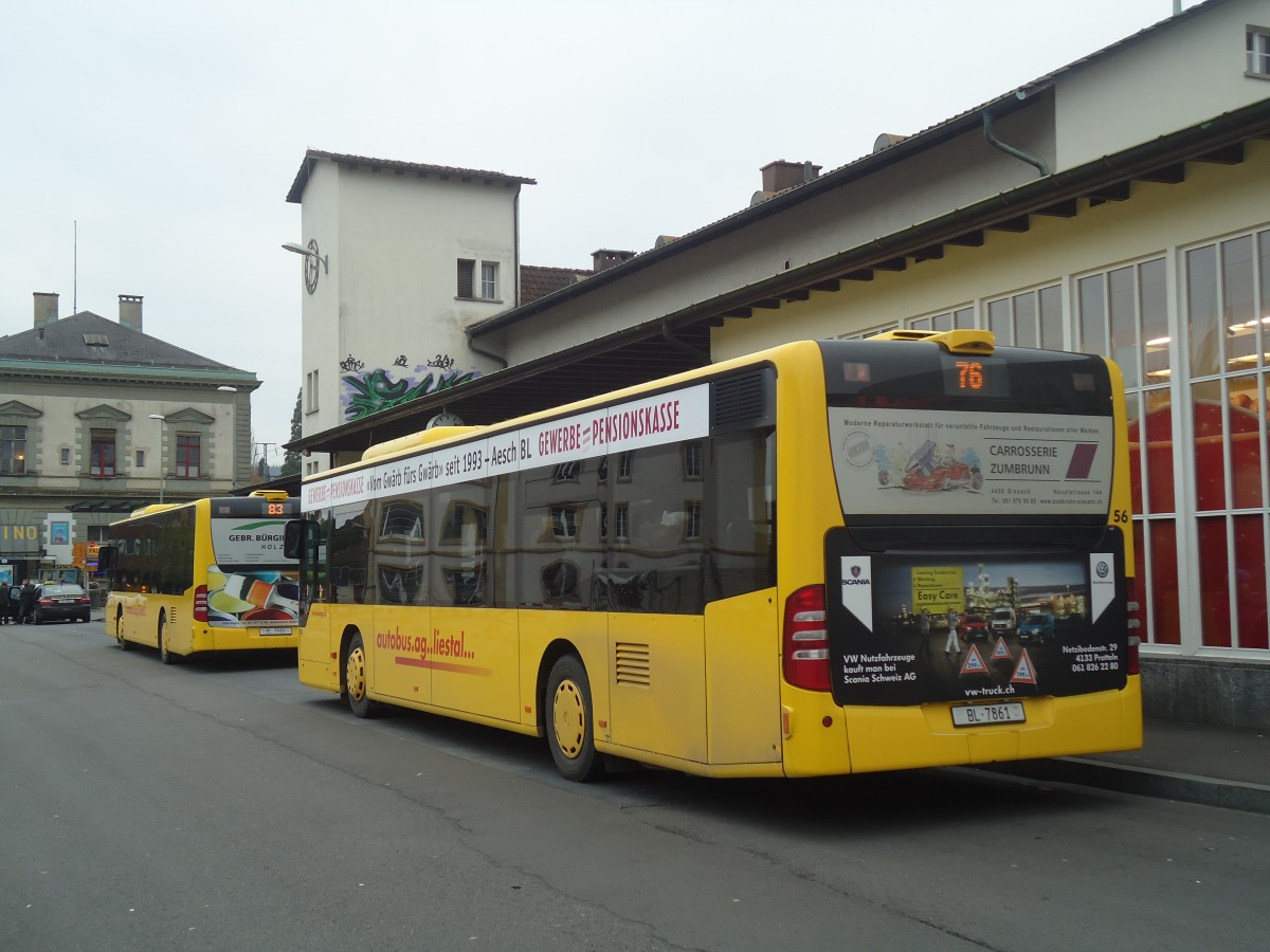 (148'111) - AAGL Liestal - Nr. 56/BL 7861 - Mercedes am 17. November 2013 beim Bahnhof Liestal