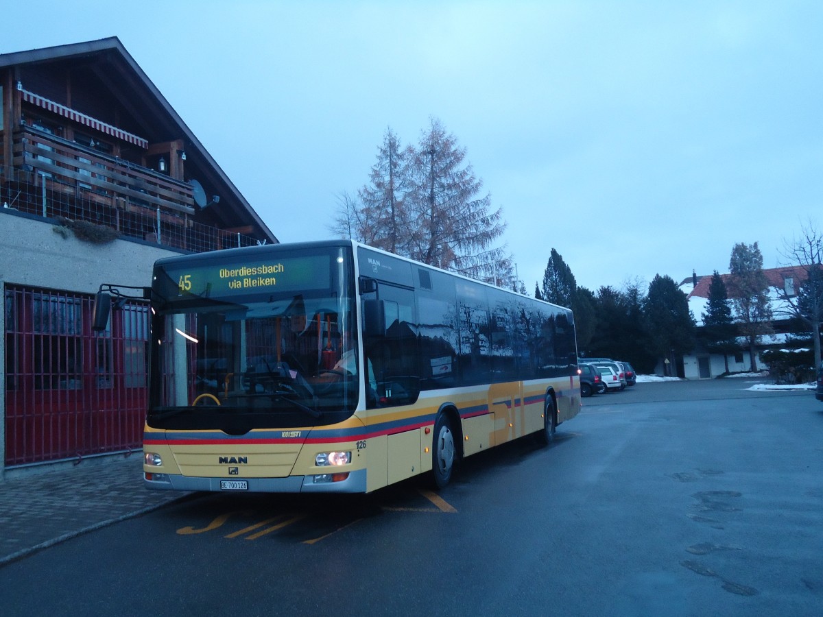 (148'298) - STI Thun - Nr. 126/BE 700'126 - MAN am 14. Dezember 2013 in Heimenschwand, Post