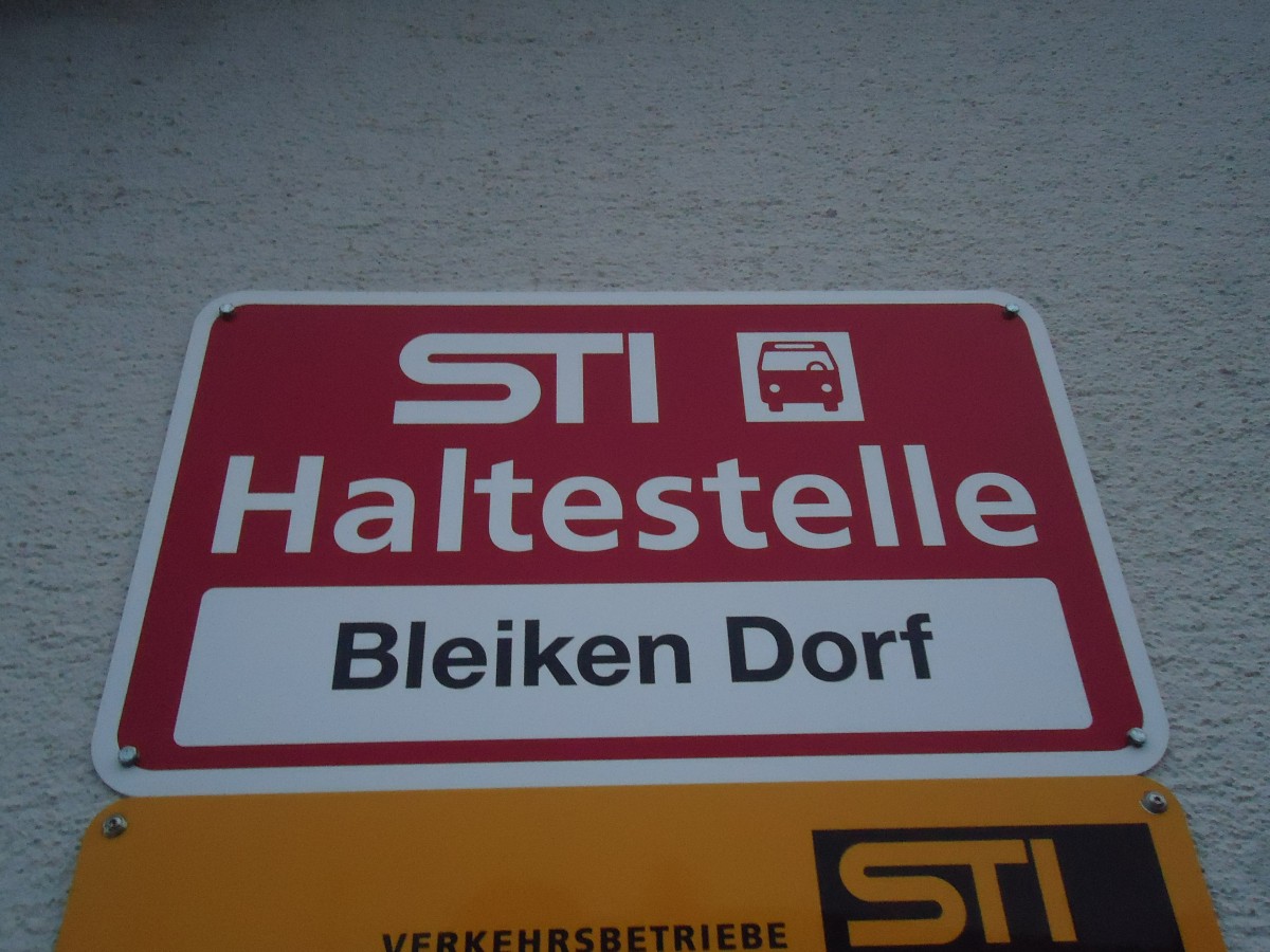(148'300) - STI-Haltestelle - Bleiken, Bleiken Dorf - am 14. Dezember 2013