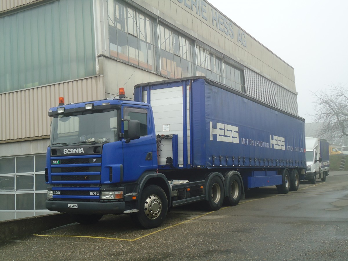 (148'344) - Hess, Bellach - SO 49'332 - Scania am 15. Dezember 2013 in Bellach, Hess 