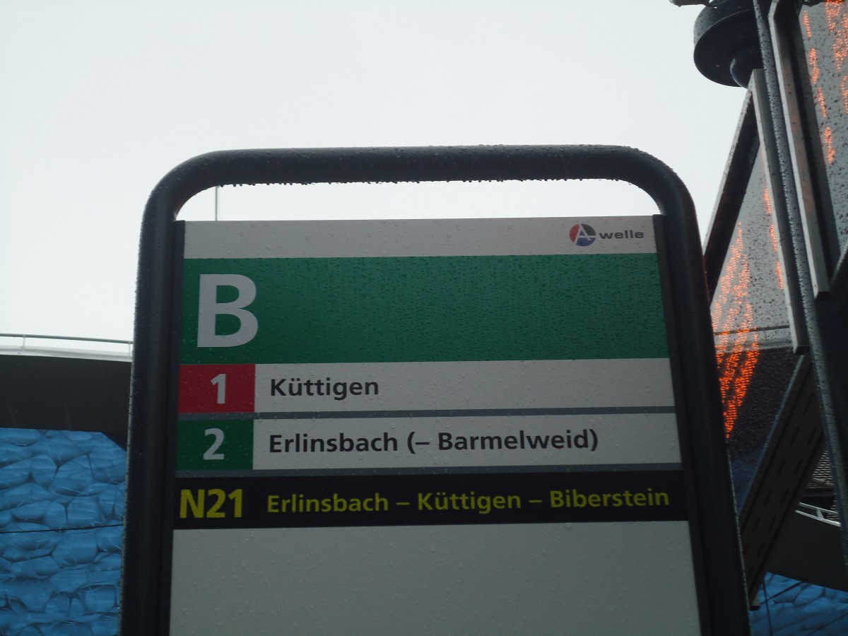 (148'488) - A-welle-Haltestelle - Aarau, Bahnhof - am 26. Dezember 2013