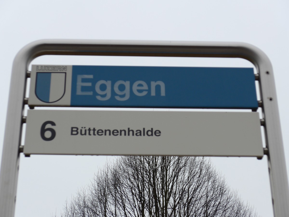 (149'000) - VBL-Haltestelle - Luzern, Eggen - am 16. Februar 2014