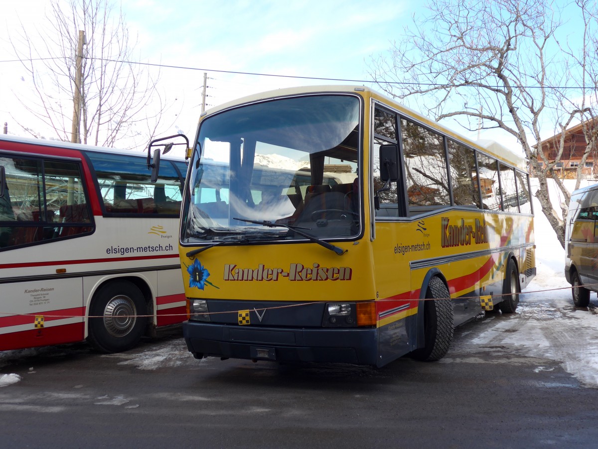 (149'037) - Kander-Reisen, Frutigen - Nr. 6 - Vetter (ex AVG Grindelwald Nr. 18) am 22. Februar 2014 in Achseten, Elsigbach