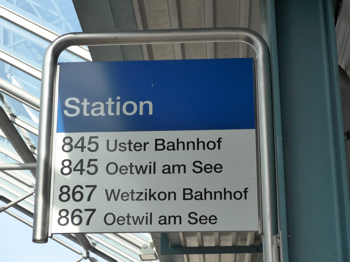 (149'526) - VZO-Haltestelle - Grningen, Station - am 31. Mrz 2014
