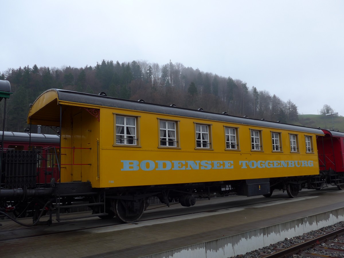 (149'561) - BT-Personenwagen - Nr. 404 - am 6. April 2014 im Bahnhof Bauma