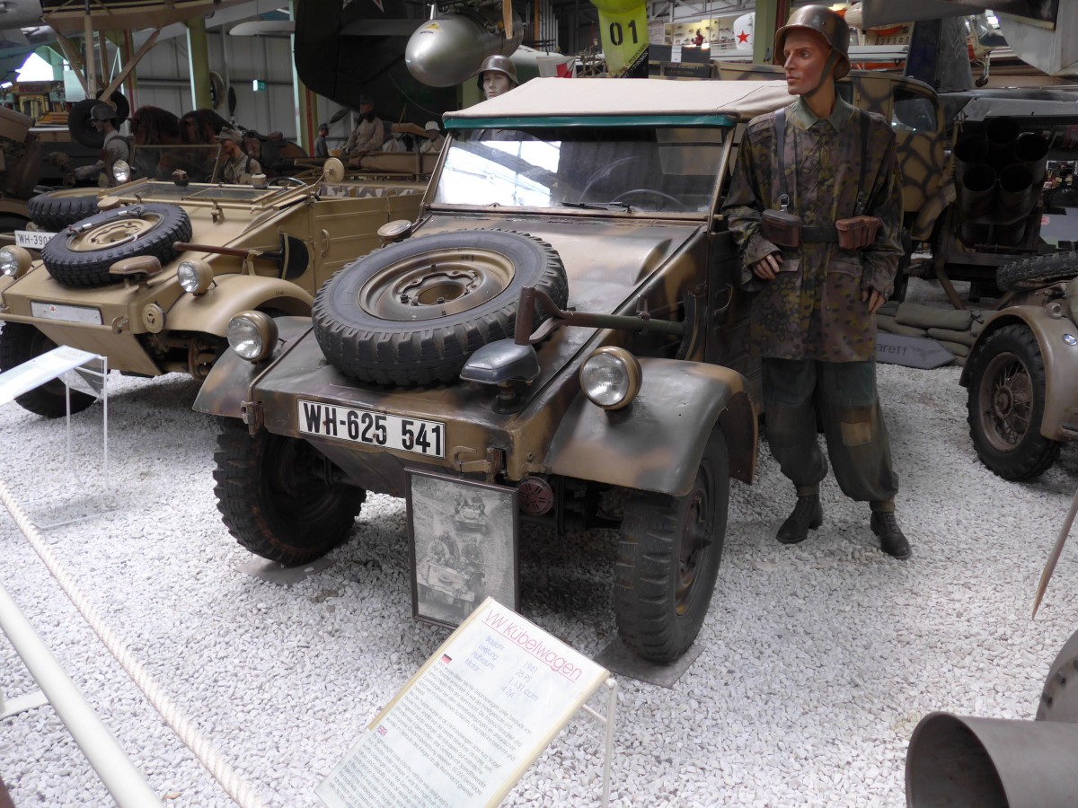 (149'902) - VW-Kbelwagen - WH-625'541 - am 25. April 2014 in Sinsheim, Museum