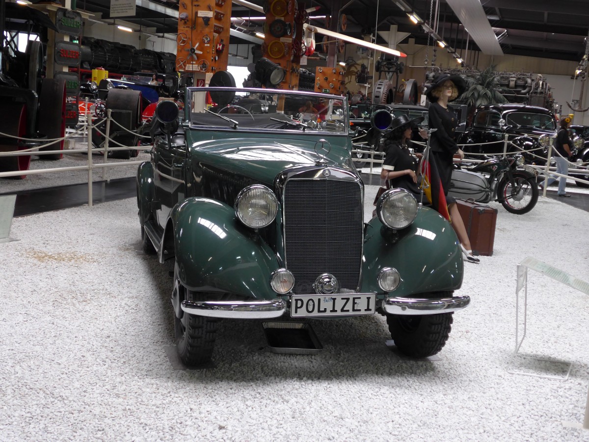 (149'996) - Polizei-Mercedes am 25. April 2014 in Sinsheim, Museum