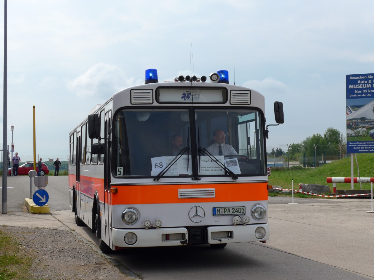 (150'210) - Ambulanz Aicher, Mnchen - M-PA 2405 - Mercedes am 26. April 2014 in Speyer, Technik-Museum