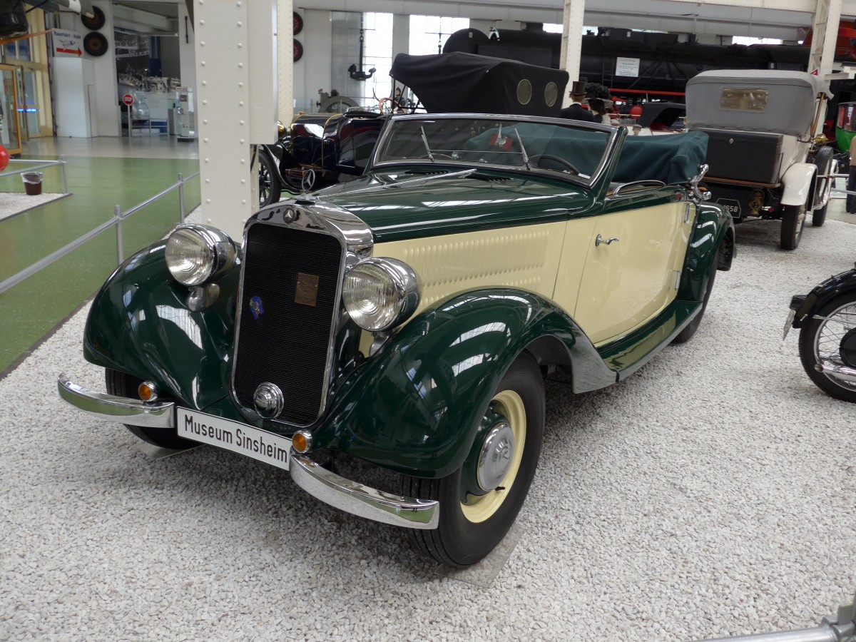 (150'323) - Mercedes am 26. April 2014 in Speyer, Technik-Museum