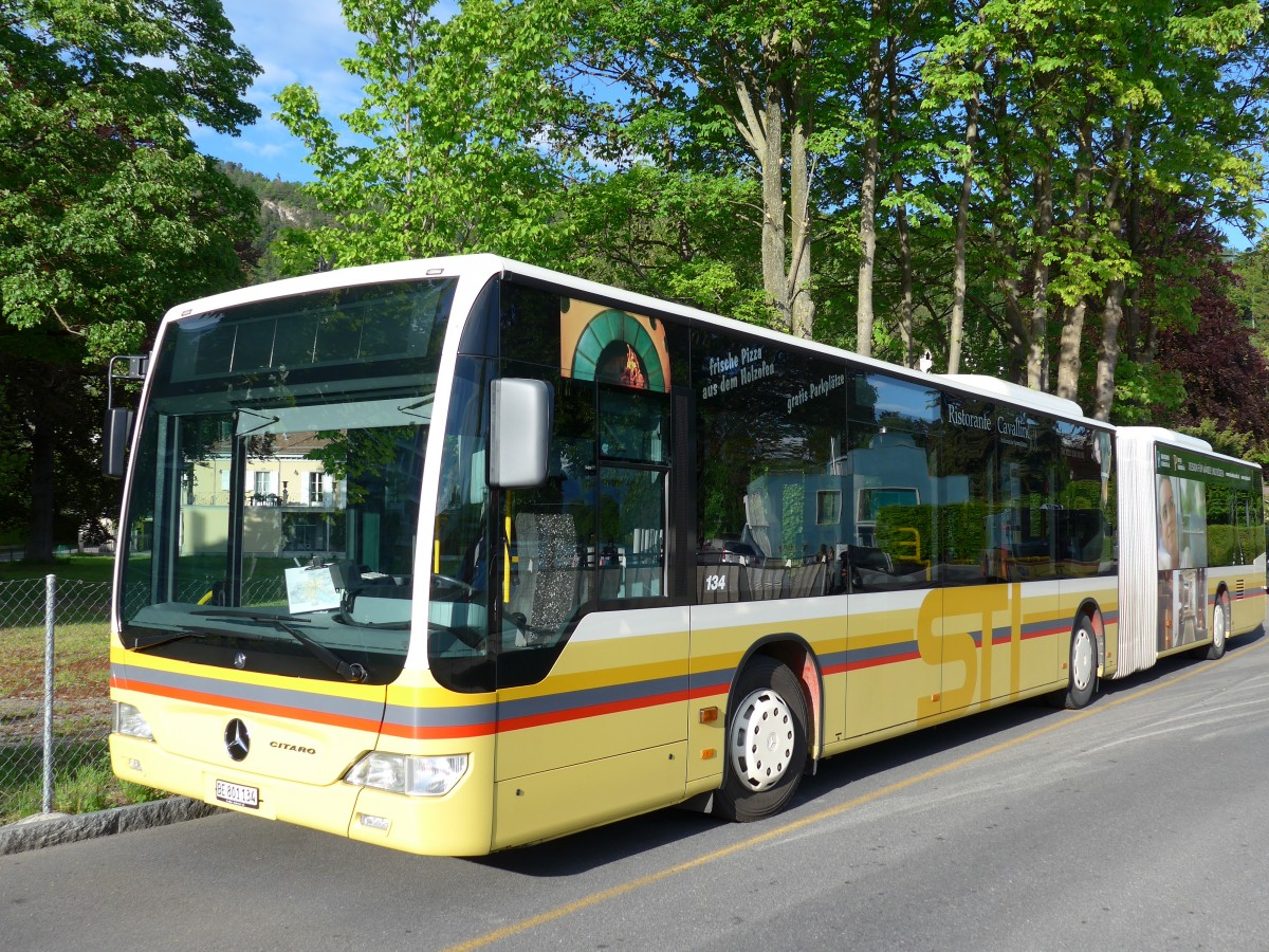 (150'728) - STI Thun - Nr. 134/BE 801'134 - Mercedes am 19. Mai 2014 bei der Schifflndte Thun