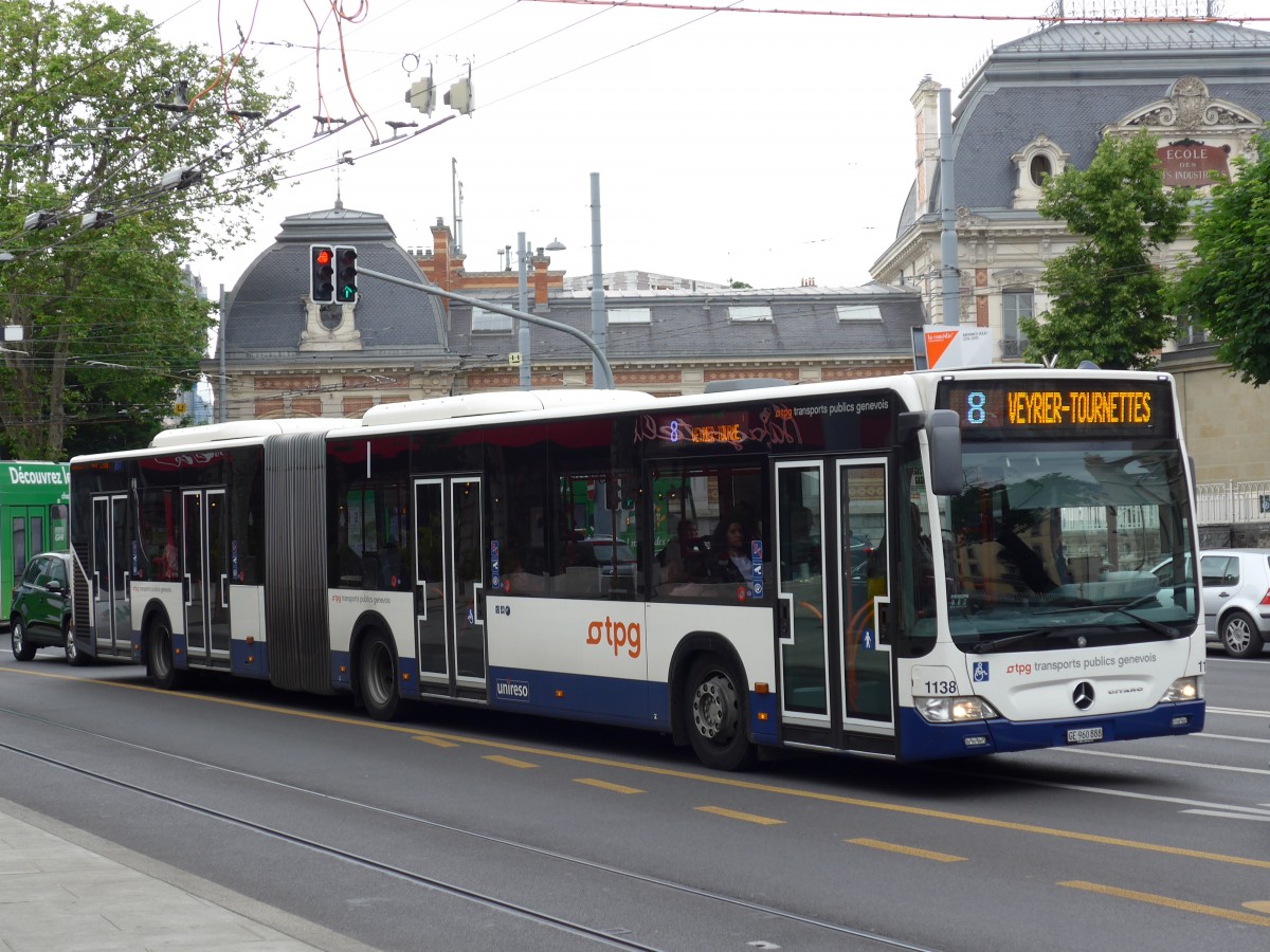 (150'839) - TPG Genve - Nr. 1138/GE 960'888 - Mercedes am 26. Mai 2014 in Genve, Place des Vingt-Deux-Cantons