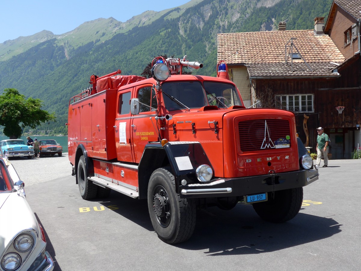 (151'393) - Eidg. Flugzeugwerk, Emmen - LU 937 - Deutz am 8. Juni 2014 in Brienz, OiO