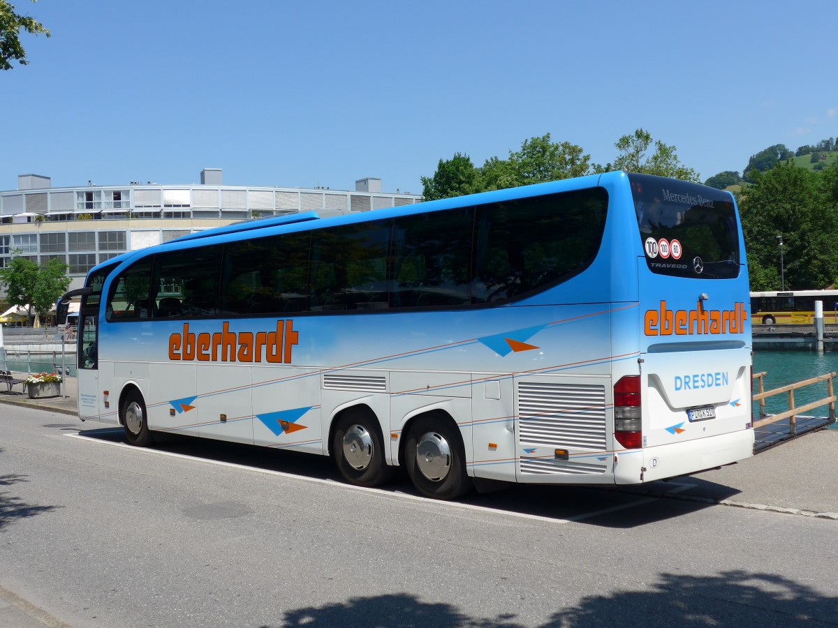 (151'522) - Aus Deutschland: Pirnaer Reiseservice (Eberhardt), Pirna - PIR-K 519 - Mercedes am 13. Juni 2014 bei der Schifflndte Thun