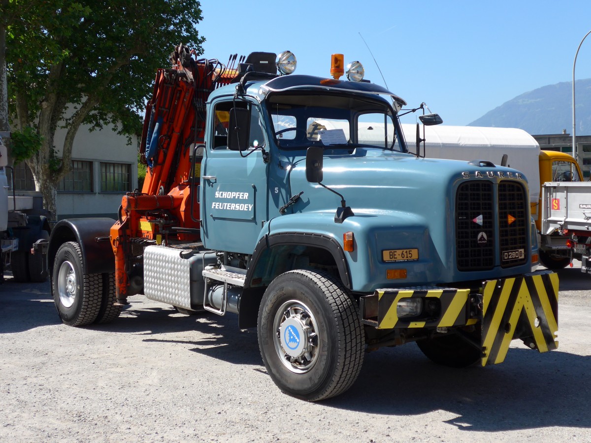 (151'652) - Schopfer, Feutersoey - Nr. 5/BE 615 - Saurer am 21. Juni 2014 in Aigle, Saurertreffen