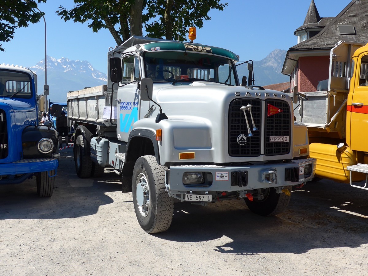 (151'659) - von Arx, Peuseux - Nr. 26/NE 597 U - Saurer am 21. Juni 2014 in Aigle, Saurertreffen