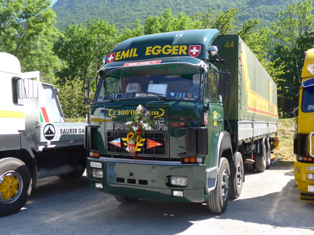 (151'677) - Egger, Hrkingen - Nr. 44/SO 114'044 - Saurer am 21. Juni 2014 in Aigle, Saurertreffen
