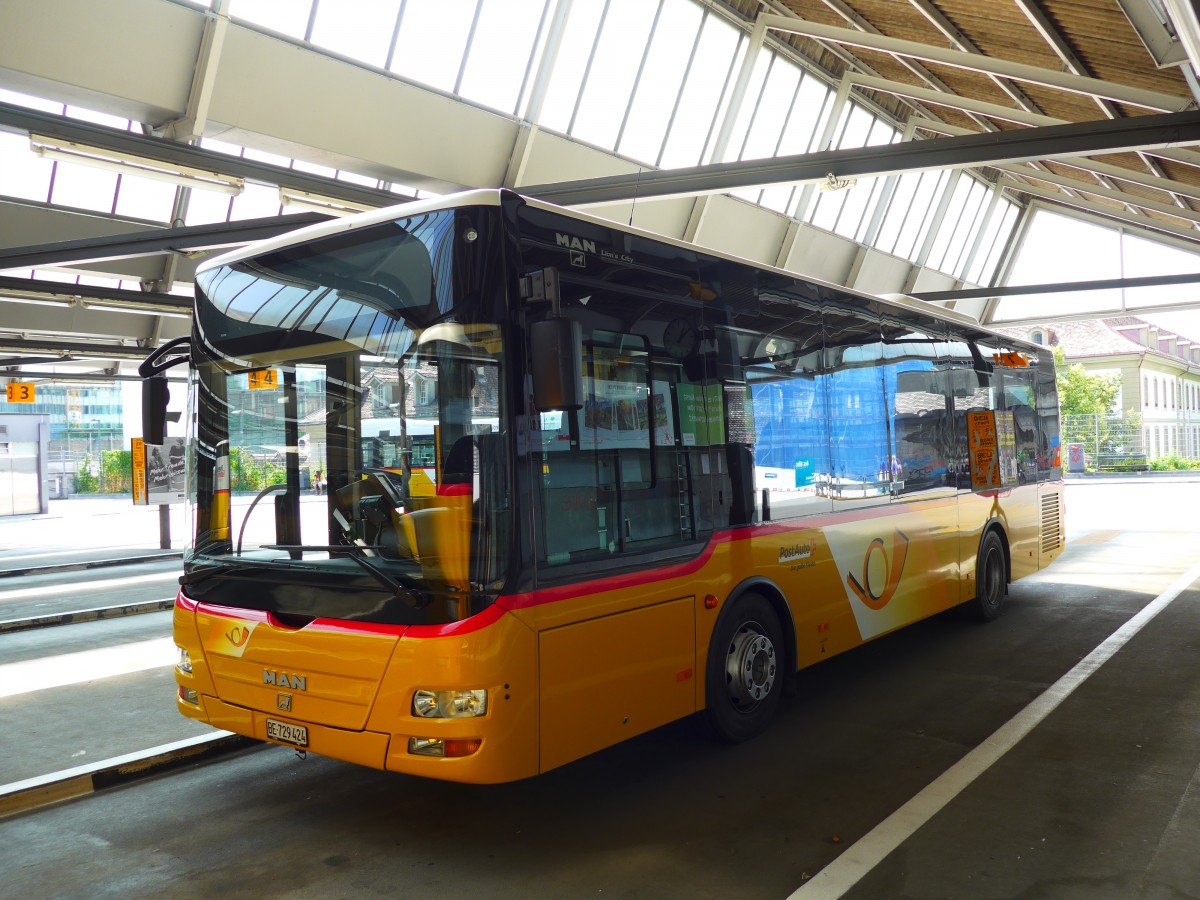 (151'794) - PostAuto Bern - Nr. 424/BE 729'424 - MAN/Gppel (ex Matt, FL-Mauren Nr. 58) am 23. Juni 2014 in Bern, Postautostation