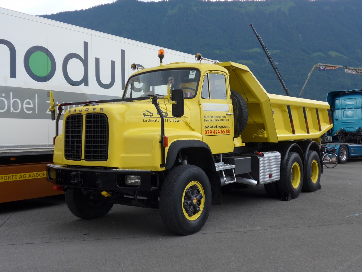 (151'884) - MECHWERCH, Ufhusen - Saurer am 28. Juni 2014 in Interlaken, Flugplatz
