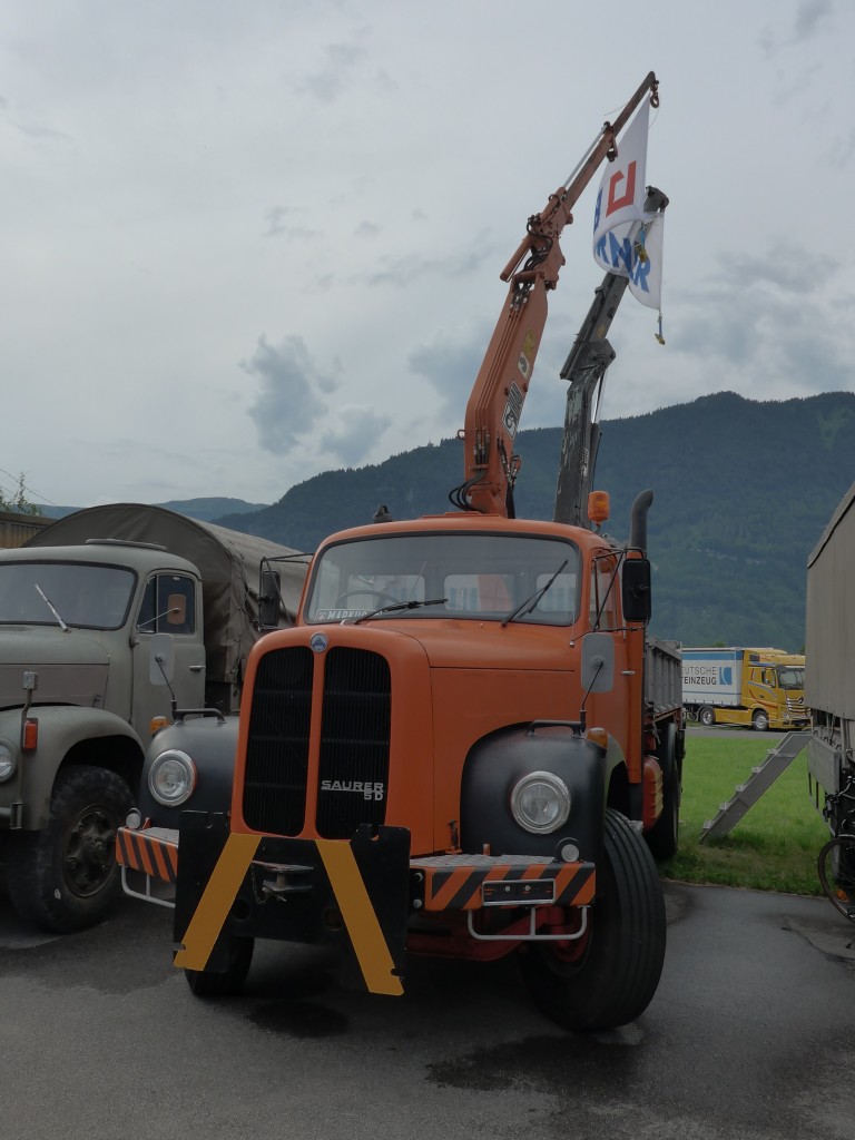 (151'914) - Saurer am 28. Juni 2014 in Interlaken, Flugplatz