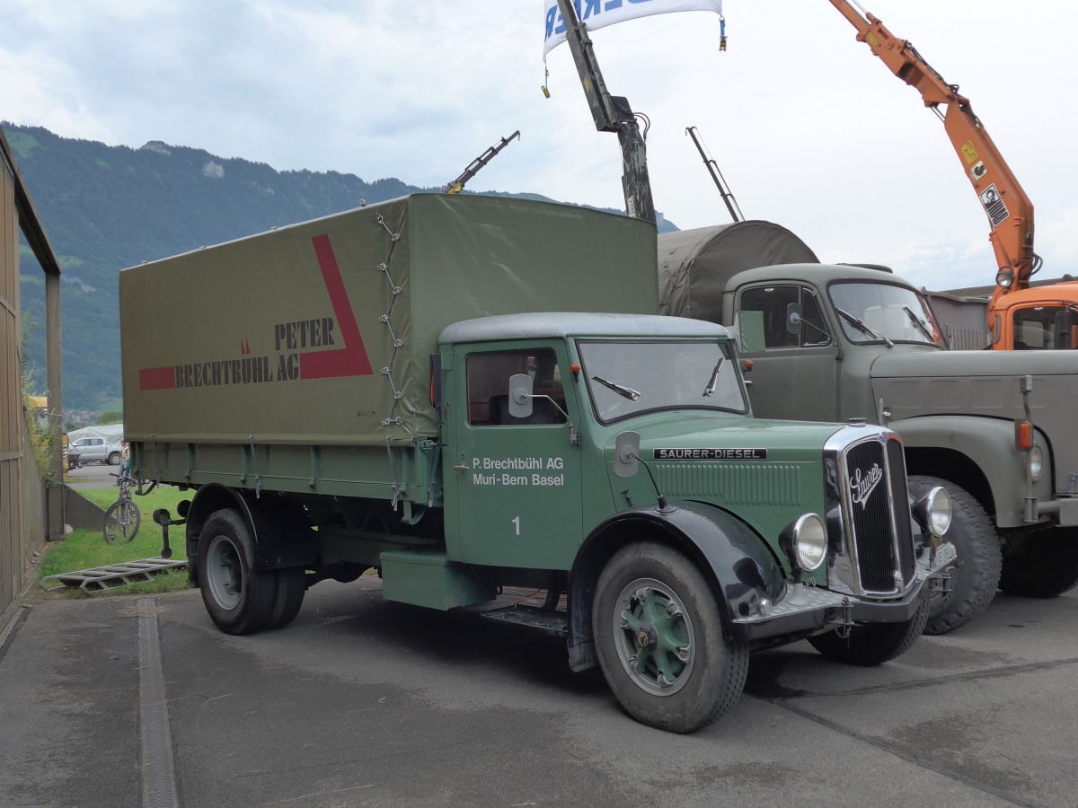 (151'916) - Brechtbhl, Muri - Nr. 1/BE 3884 - Saurer am 28. Juni 2014 in Interlaken, Flugplatz