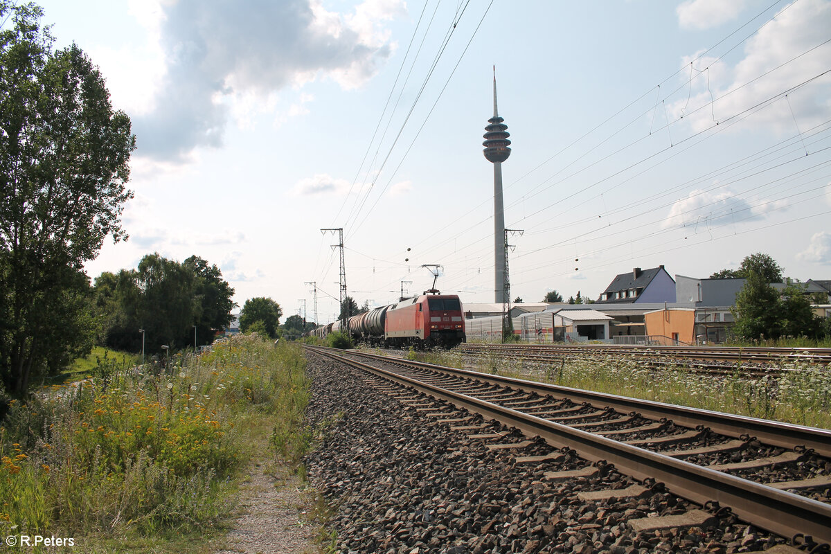 152 094-9 zieht mit einem gemischten Güterzug durch Nürnberg Hohe Marter. 24.07.24