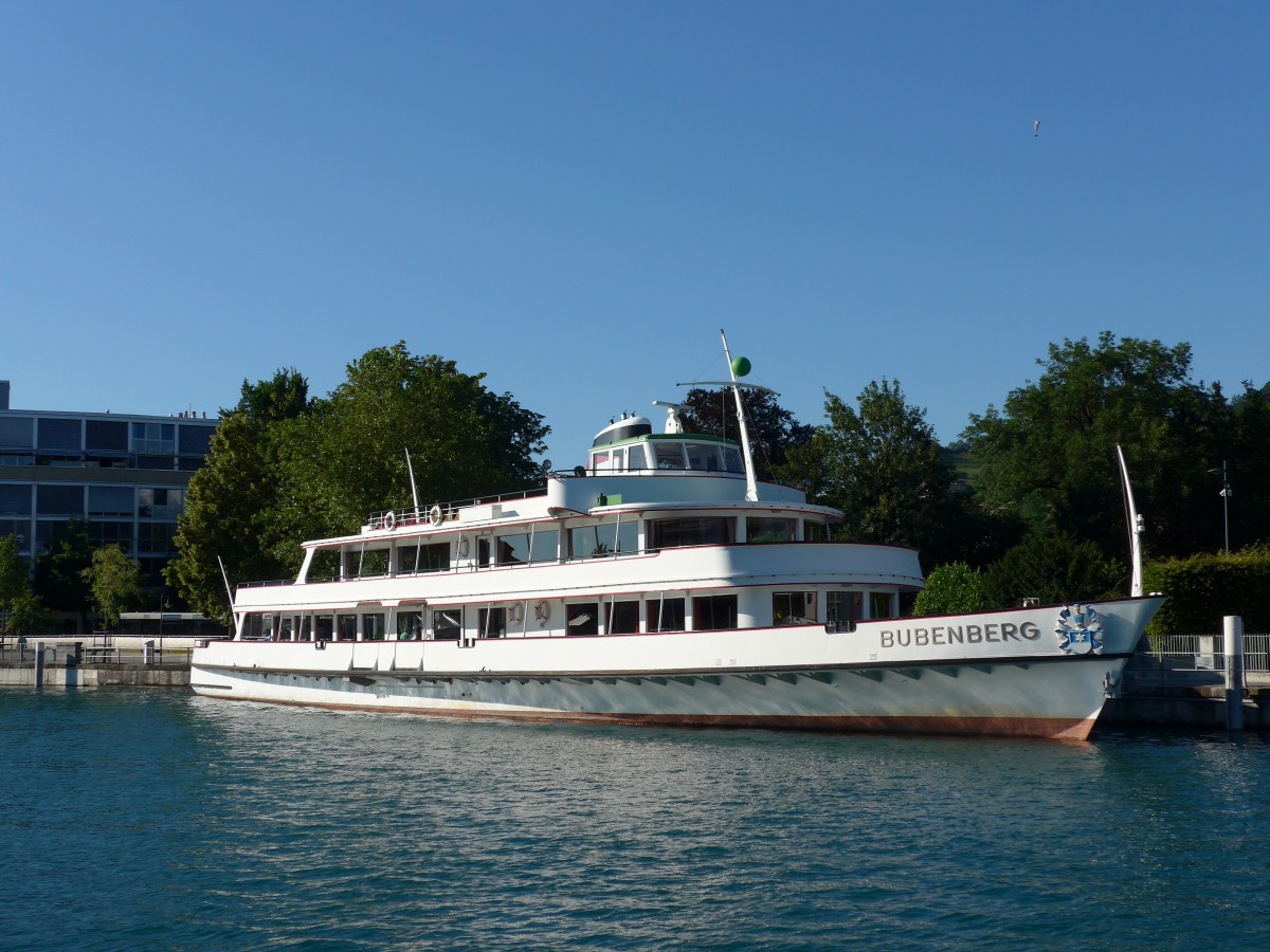 (152'038) - Motorschiff Bubenberg am 3. Juli 2014 an der Schifflndte Thun