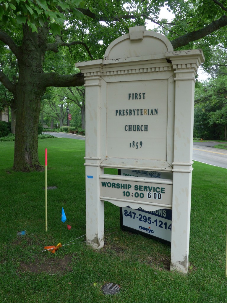(152'652) - First presbyterian church 1859 am 12. Juli 2014 in Lake Forest