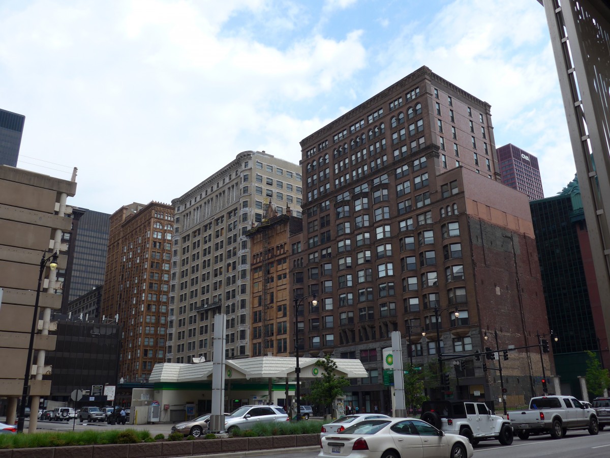 (152'711) - Gebude verschiedener Bauarten am 14. Juli 2014 in Chicago