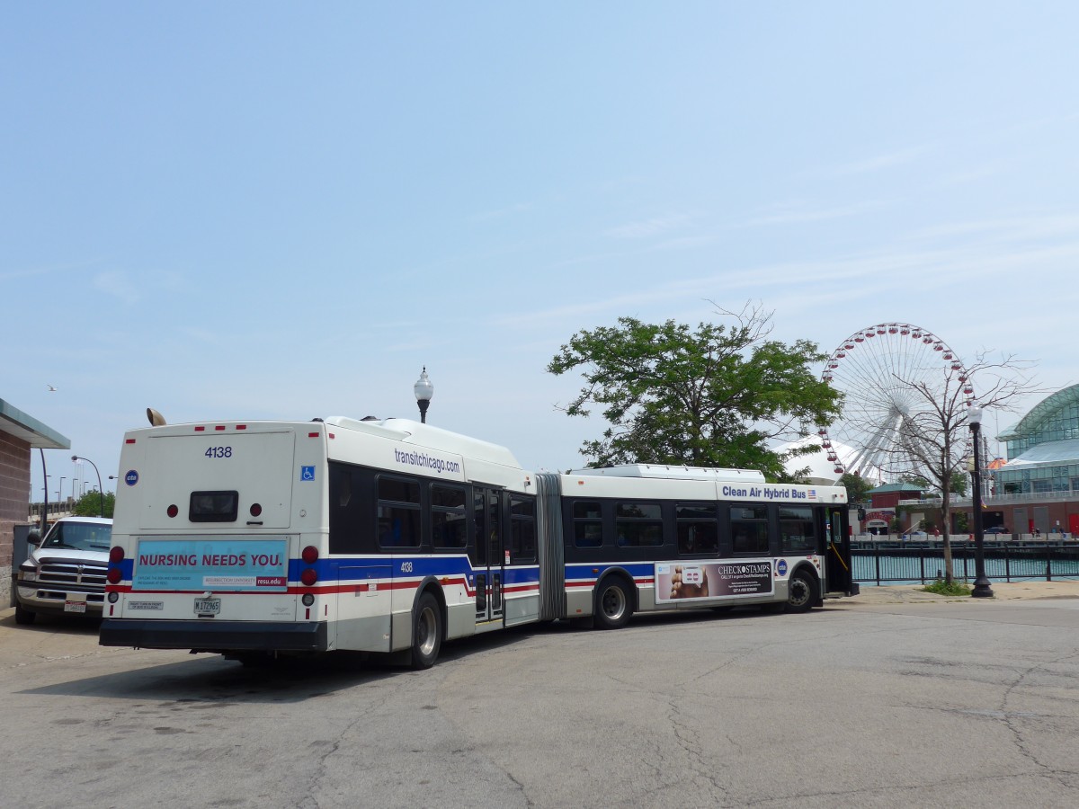 (153'191) - CTA Chicago - Nr. 4138/M 172'965 - New Flyer am 18. Juli 2014 in Chicago, Navy Pier