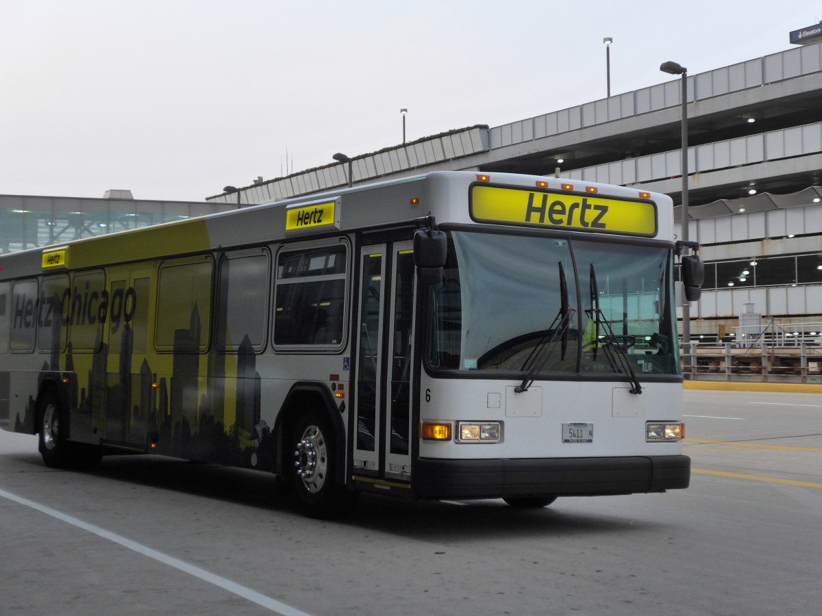 (153'303) - Hertz, Chicago - Nr. 6/5411 N - Gillig am 19. Juli 2014 in Chicago, Airport O'Hare