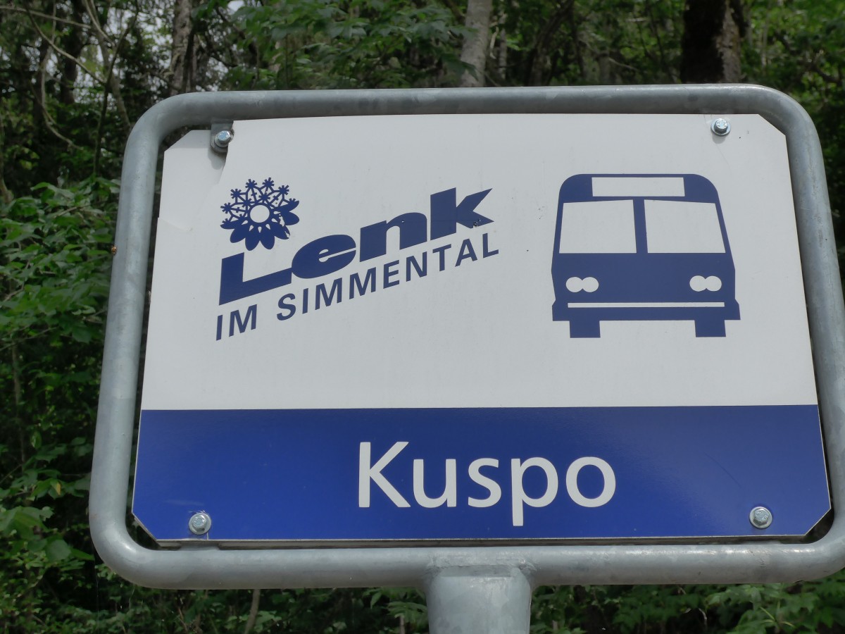 (153'486) - AFA-Haltestelle (LenkBus) - Lenk, Kuspo - am 27. Juli 2014