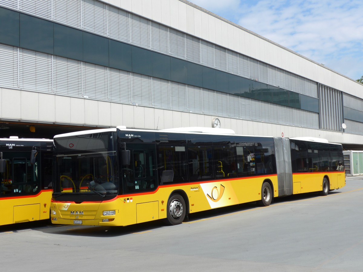 (153'527) - PostAuto Bern - Nr. 666/BE 615'371 - MAN am 2. August 2014 in Bern, Postautostation