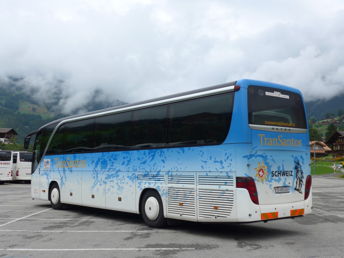 (153'579) - TranSantos, Schfflisdorf - ZH 695'436 - Setra am 3. August 2014 in Grindelwald, Grund