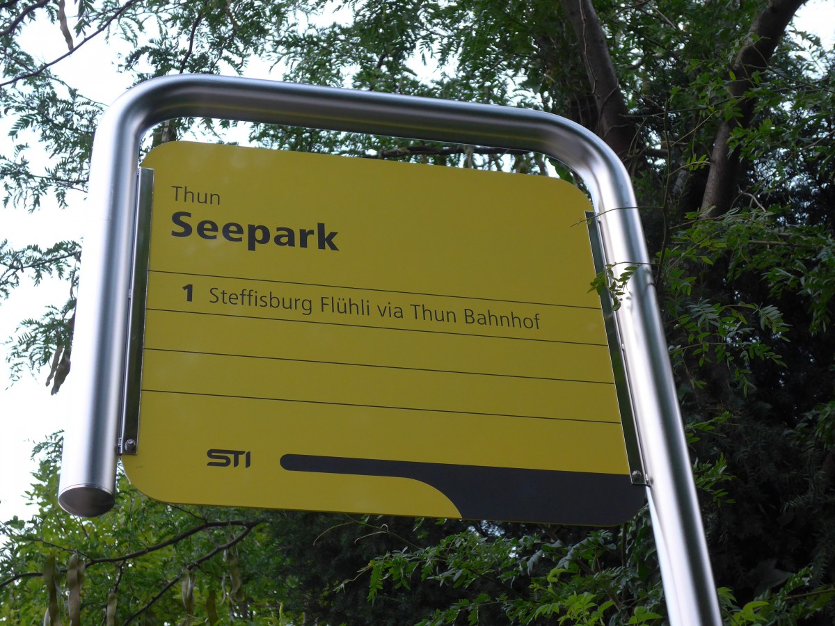 (153'688) - STI-Haltestelle - Thun, Seepark - am 6. August 2014