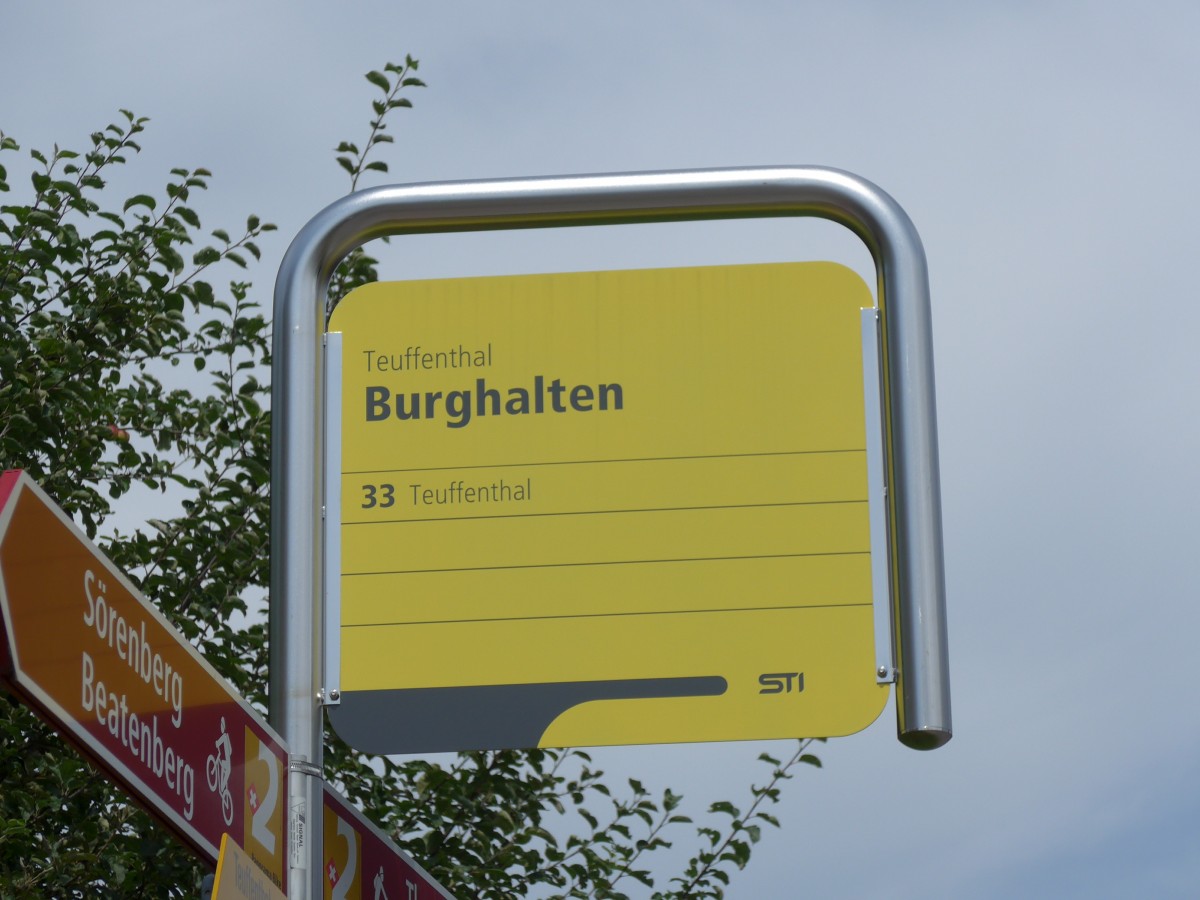 (153'706) - STI-Haltestelle - Teuffenthal, Burghalten - am 10. August 2014