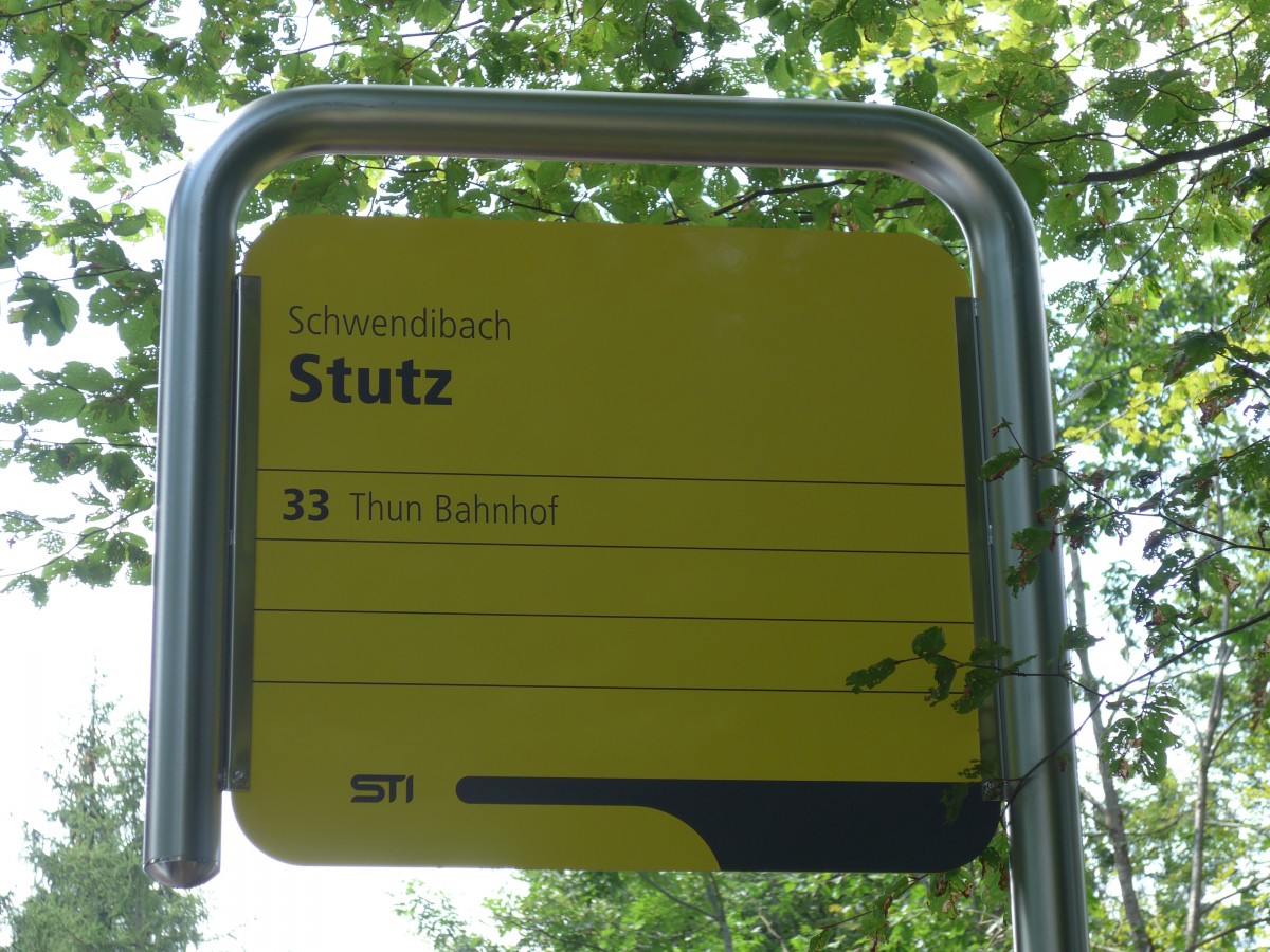 (153'721) - STI-Haltestelle - Schwendibach, Stutz - am 10. August 2014