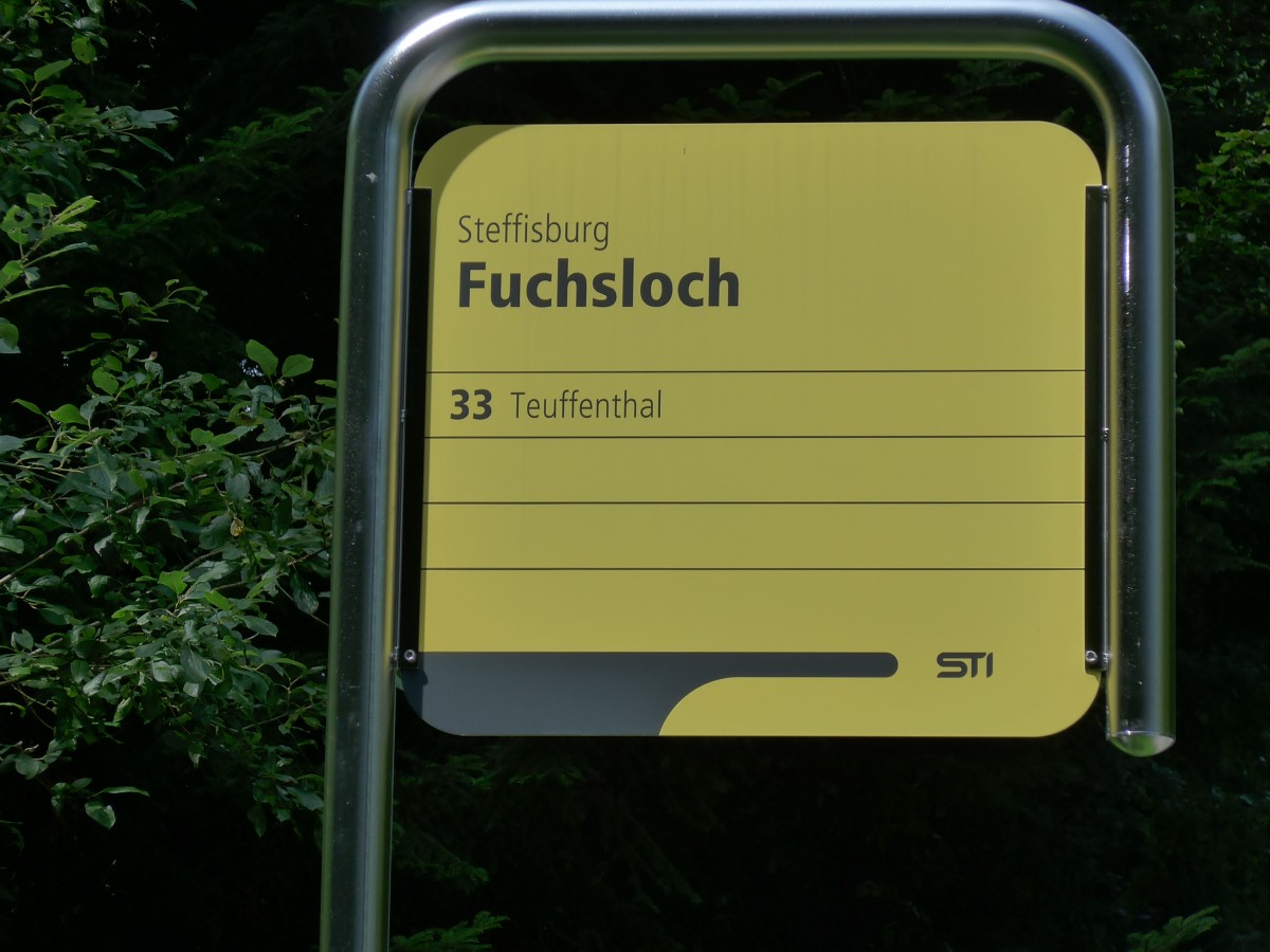 (153'724) - STI-Haltestelle - Steffisburg, Fuchsloch - am 10. August 2014