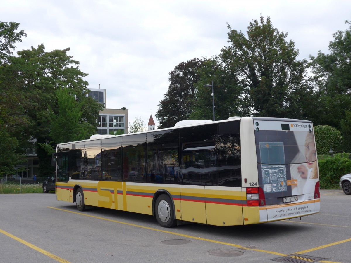 (153'738) - STI Thun - Nr. 112/BE 700'112 - MAN am 12. August 2014 bei der Schifflndte Thun