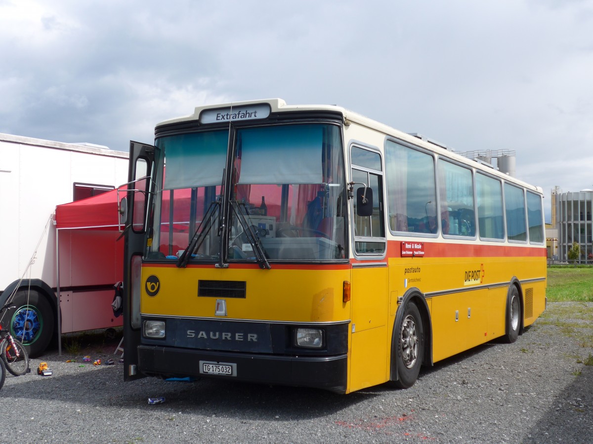 (153'768) - Schr, Ettenhausen - TG 175'032 - Saurer/R&J (ex Zimmermann, Kerns; ex Amstein, Willisau) am 16. August 2014 in Altsttten, Allmendplatz