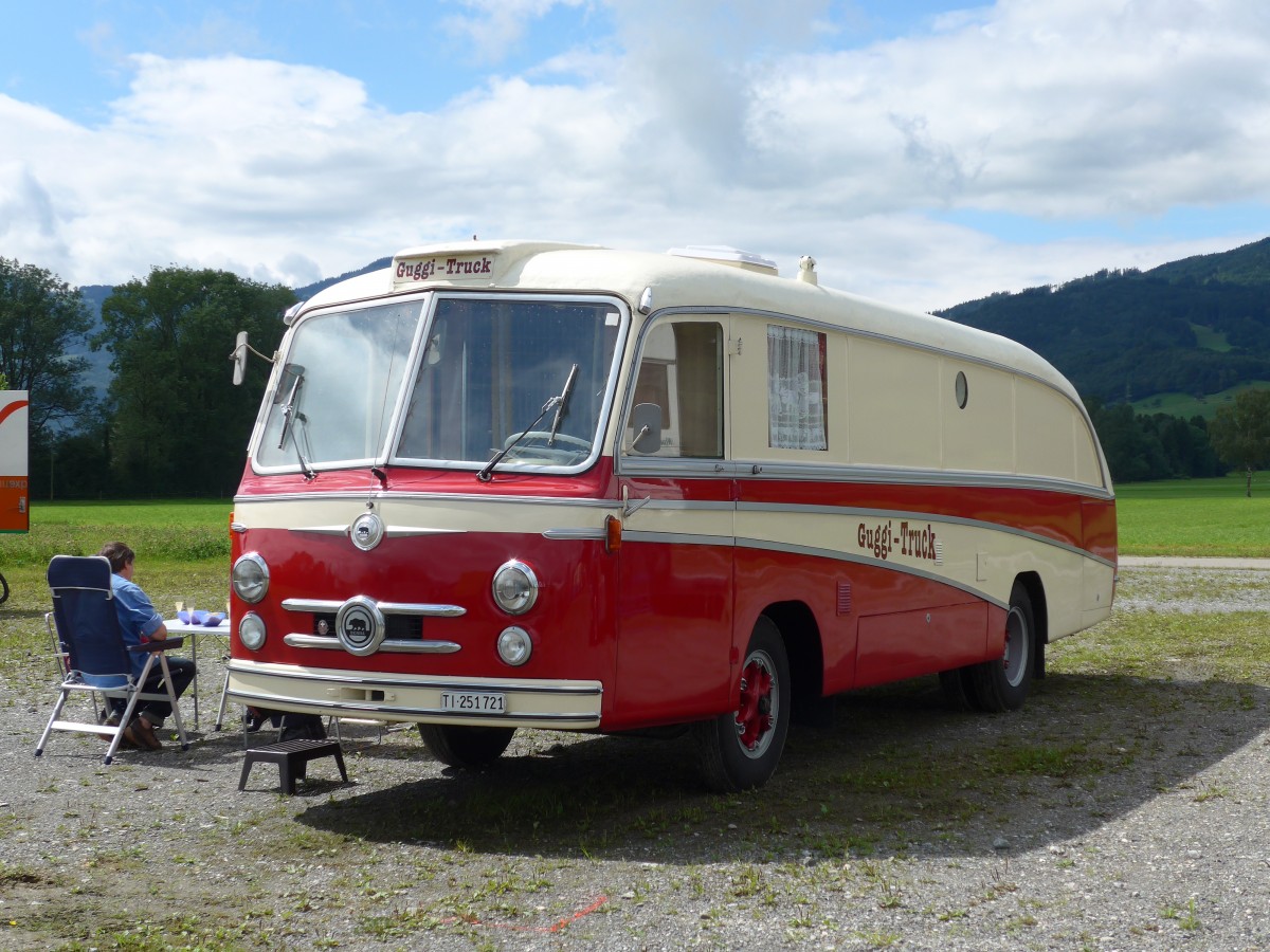 (153'815) - Guggenbhl, Brissago - TI 251'721 - Berna/R&J (ex VB Biel Nr. 110; ex VB Biel Nr. 10) am 16. August 2014 in Altsttten, Allmendplatz